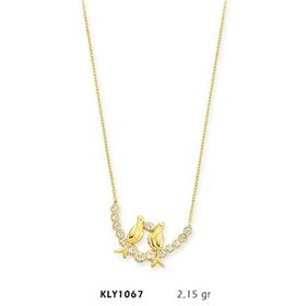 Harem Altın KLY1067 14 Ayar Altın Çift Kuş Kolye