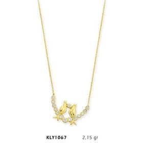 Harem Altın KLY1067 14 Ayar Altın Çift Kuş Kolye