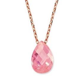 Harem Altın KLY108 14 Ayar Altın Pembe Taş Kolye