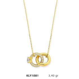 Harem Altın KLY1081 14 Ayar Altın Çift Yüzük Kolye