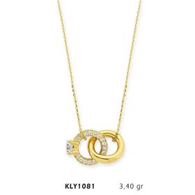 Harem Altın KLY1081 14 Ayar Altın Çift Yüzük Kolye
