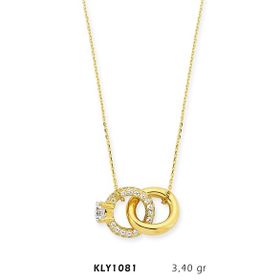 Harem Altın KLY1081 14 Ayar Altın Çift Yüzük Kolye