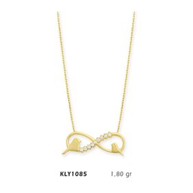 Harem Altın KLY1085 14 Ayar Altın Çift Kuş Sonsuzluk Kolye