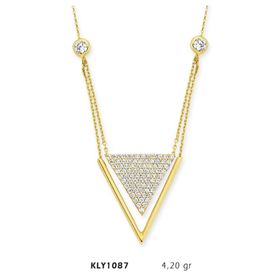Harem Altın KLY1087 14 Ayar Altın İç İçe Üçgen Kolye