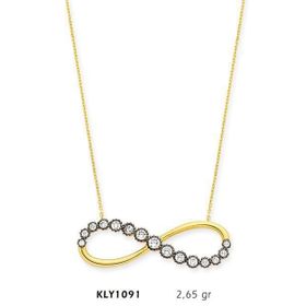 Harem Altın KLY1091 14 Ayar Altın Sonsuzluk Kolye