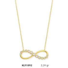 Harem Altın KLY1092 14 Ayar Altın Sonsuzluk Kolye