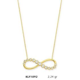 Harem Altın KLY1092 14 Ayar Altın Sonsuzluk Kolye