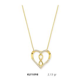 Harem Altın KLY1098 14 Ayar Altın Sonsuz Kalp Kolye