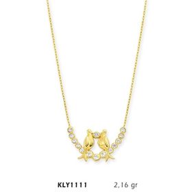 Harem Altın KLY1111 14 Ayar Altın Çift Kuş Kolye