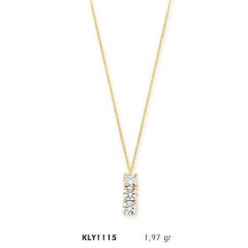 Harem Altın KLY1115 14 Ayar Altın Üçtaş Tria Kolye