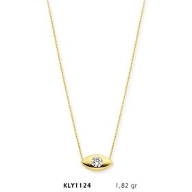 Harem Altın KLY1124 14 Ayar Altın Tektaş Kolye