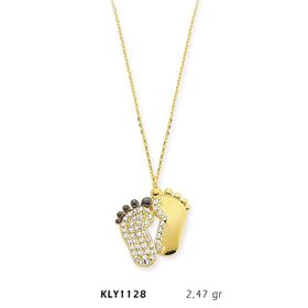 Harem Altın KLY1128 14 Ayar Altın Bebek Ayağı Kolye