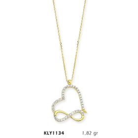 Harem Altın KLY1134 14 Ayar Altın Sonsuz Kalp Kolye