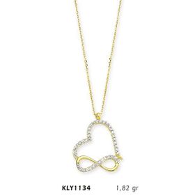 Harem Altın KLY1134 14 Ayar Altın Sonsuz Kalp Kolye