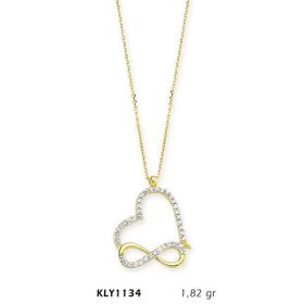 Harem Altın KLY1134 14 Ayar Altın Sonsuz Kalp Kolye