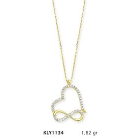 Harem Altın KLY1134 14 Ayar Altın Sonsuz Kalp Kolye