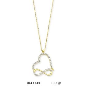 Harem Altın KLY1134 14 Ayar Altın Sonsuz Kalp Kolye