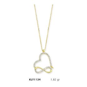 Harem Altın KLY1134 14 Ayar Altın Sonsuz Kalp Kolye