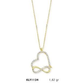 Harem Altın KLY1134 14 Ayar Altın Sonsuz Kalp Kolye