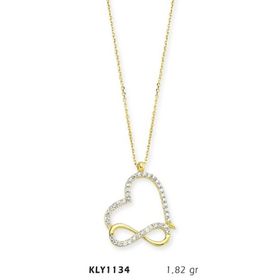 Harem Altın KLY1134 14 Ayar Altın Sonsuz Kalp Kolye