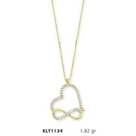 Harem Altın KLY1134 14 Ayar Altın Sonsuz Kalp Kolye