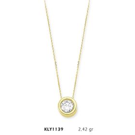 Harem Altın KLY1139 14 Ayar Altın Tektaş Kolye