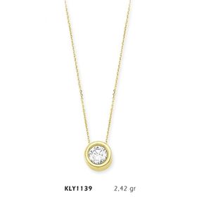 Harem Altın KLY1139 14 Ayar Altın Tektaş Kolye