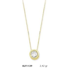 Harem Altın KLY1139 14 Ayar Altın Tektaş Kolye