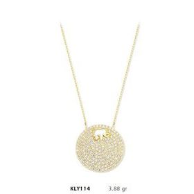 Harem Altın KLY114 14 Ayar Altın Fil Daire Kolye