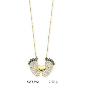 Harem Altın KLY1142 14 Ayar Altın Bebek Ayağı Kolye