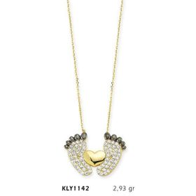 Harem Altın KLY1142 14 Ayar Altın Bebek Ayağı Kolye