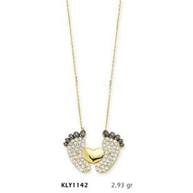 Harem Altın KLY1142 14 Ayar Altın Bebek Ayağı Kolye