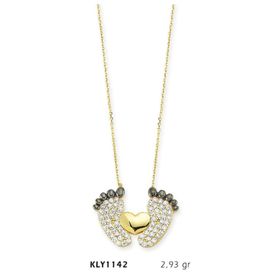 Harem Altın KLY1142 14 Ayar Altın Bebek Ayağı Kolye