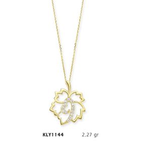 Harem Altın KLY1144 14 Ayar Altın Yaprak Kalp Kolye