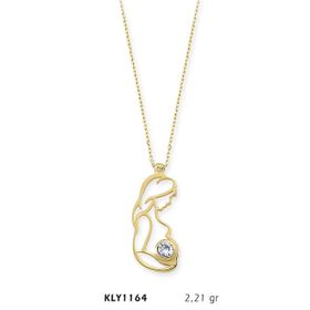 Harem Altın KLY1164 14 Ayar Altın Hamile Kadın Kolye
