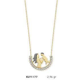 Harem Altın KLY1177 14 Ayar Altın Anne Bebek Kolye