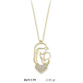 Harem Altın KLY1179 14 Ayar Altın Anne Bebek Kolye