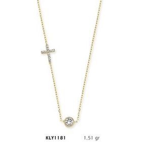 Harem Altın KLY1181 14 Ayar Altın Tektaş Haç Kolye