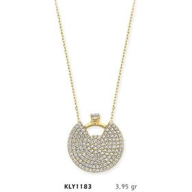 Harem Altın KLY1183 14 Ayar Altın Dilim Tektaş Yüzük Kolye