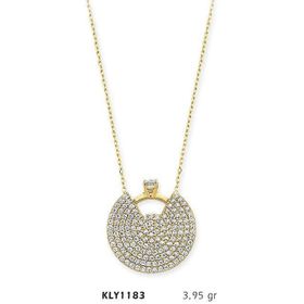 Harem Altın KLY1183 14 Ayar Altın Dilim Tektaş Yüzük Kolye