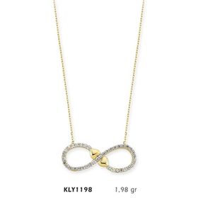 Harem Altın KLY1198 14 Ayar Altın Sonsuz Kalp Kolye