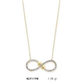Harem Altın KLY1198 14 Ayar Altın Sonsuz Kalp Kolye