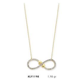 Harem Altın KLY1198 14 Ayar Altın Sonsuz Kalp Kolye