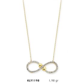 Harem Altın KLY1198 14 Ayar Altın Sonsuz Kalp Kolye