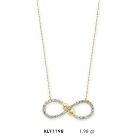 Harem Altın KLY1198 14 Ayar Altın Sonsuz Kalp Kolye
