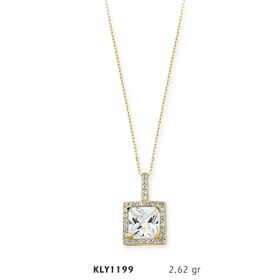 Harem Altın KLY1199 14 Ayar Altın Tektaş Prenses Kolye