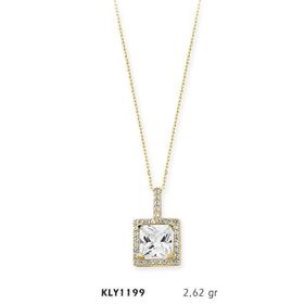 Harem Altın KLY1199 14 Ayar Altın Tektaş Prenses Kolye