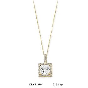 Harem Altın KLY1199 14 Ayar Altın Tektaş Prenses Kolye