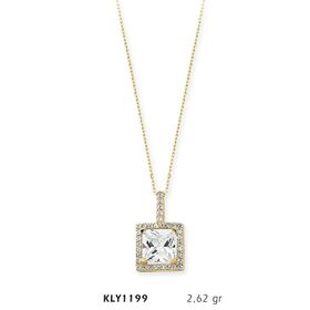 Harem Altın KLY1199 14 Ayar Altın Tektaş Prenses Kolye