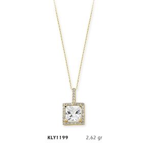 Harem Altın KLY1199 14 Ayar Altın Tektaş Prenses Kolye